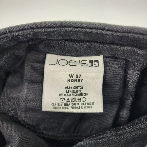 Joes Jeans Skinny 27 Morter Black Honey Rhinestone Pocket Cotton Stretch Denim - Picture 2 of 12